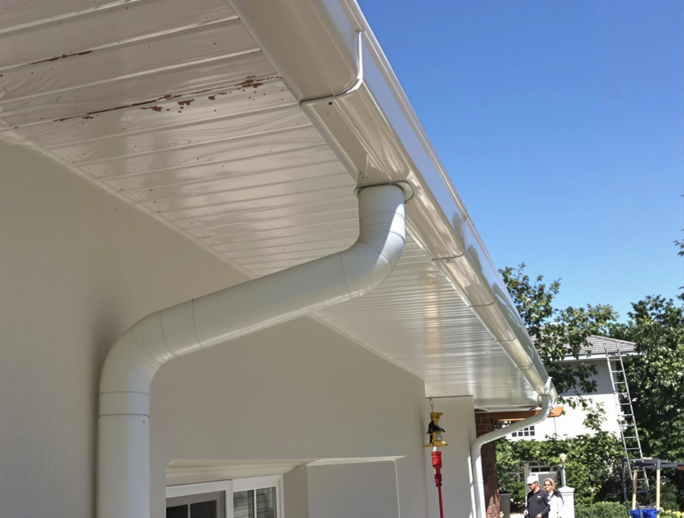 On-site seamless gutter fabrication by Shaker Heights Roofing Company in Shaker Heights, OH